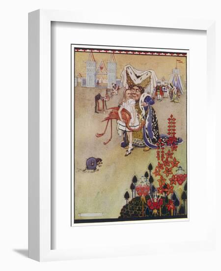 Alice with the Duchess at the Croquet Match-Gwynedd M. Hudson-Framed Art Print