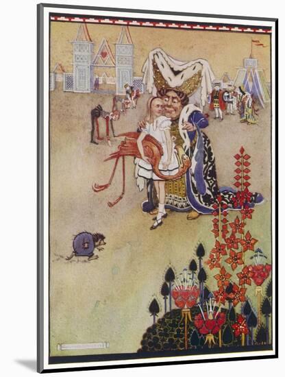 Alice with the Duchess at the Croquet Match-Gwynedd M. Hudson-Mounted Art Print