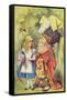 Alice with the Duchess, Illustration from Alice in Wonderland by Lewis Carroll-John Tenniel-Framed Stretched Canvas