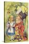 Alice with the Duchess, Illustration from Alice in Wonderland by Lewis Carroll-John Tenniel-Stretched Canvas