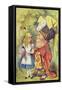 Alice with the Duchess, Illustration from Alice in Wonderland by Lewis Carroll-John Tenniel-Framed Stretched Canvas