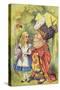 Alice with the Duchess, Illustration from Alice in Wonderland by Lewis Carroll-John Tenniel-Stretched Canvas