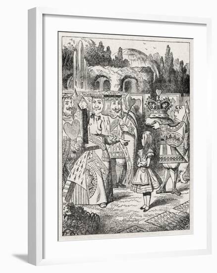 Alice with the King-John Tenniel-Framed Giclee Print