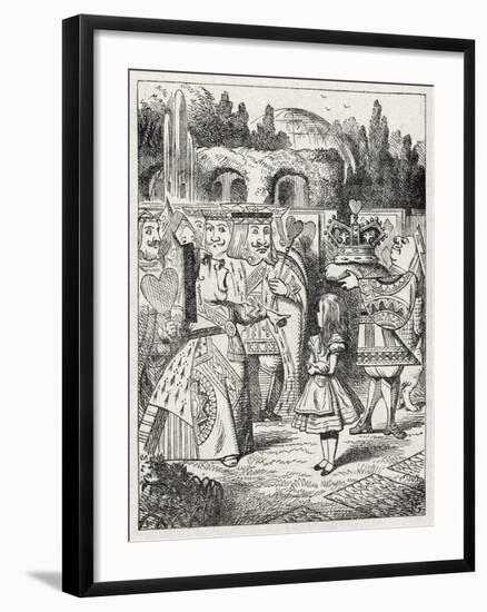 Alice with the King-John Tenniel-Framed Giclee Print