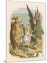 Alice with the Mock Turtle and the Gryphon-John Tenniel-Mounted Art Print