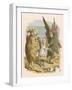 Alice with the Mock Turtle and the Gryphon-John Tenniel-Framed Art Print