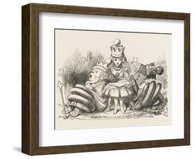 Alice with the Sleeping Queens-John Tenniel-Framed Photographic Print