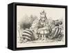 Alice with the Sleeping Queens-John Tenniel-Framed Stretched Canvas