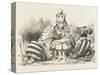 Alice with the Sleeping Queens-John Tenniel-Stretched Canvas