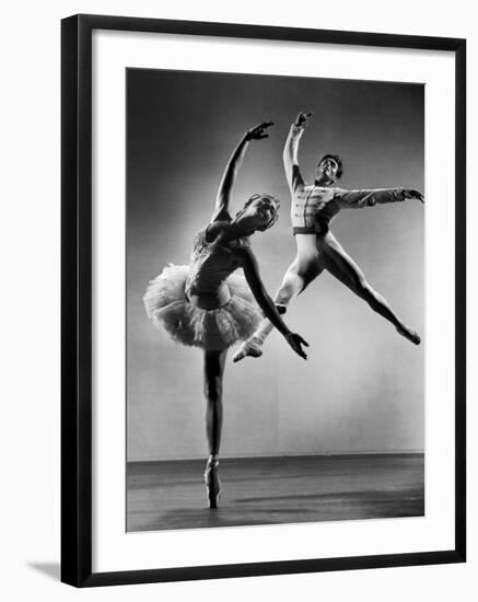 Alicia Alonso and Igor Youskevitch in the American Ballet Theater Production of "The Nutcracker"-Gjon Mili-Framed Premium Photographic Print