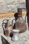 Azerbaijan, Lahic. Antique kettles hanging on the inside of a window.-Alida Latham-Photographic Print