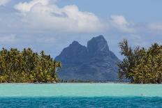 French Polynesia, Bora Bora. Mountain Peaks Seen from Tahaa Lagoon-Alida Latham-Photographic Print