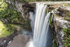 Guyana, Kaieteur Falls. View of Waterfall Flowing into Basin-Alida Latham-Photographic Print