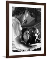 Alien, 1979 directed by Ridley Scott On the set, Ridley Scott directs Sigourney Weaver (photo)-null-Framed Photo