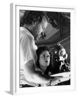 Alien, 1979 directed by Ridley Scott On the set, Ridley Scott directs Sigourney Weaver (photo)-null-Framed Photo