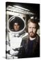Alien, 1979 directed by Ridley Scott with Ridley Scott with Sigourney Weaver (photo)-null-Stretched Canvas
