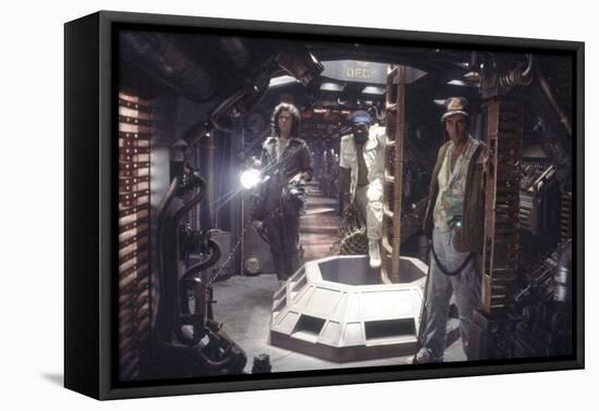 Alien, 1979 directed by Ridley Scott with Sigourney Weaver, Yaphet Kotto and Harry Dean Stanton (ph-null-Framed Stretched Canvas