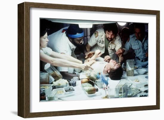 Alien, 1979 directed by Ridley Scott with Sigourney Weaver, Yaphet Kotto, Tom Sherritt, John Hurt a-null-Framed Photo