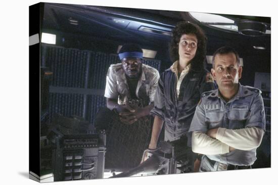 Alien, 1979 directed by Ridley Scott with Yaphet Kotto, Sigourney Weaver and Ian Holm (photo)-null-Stretched Canvas