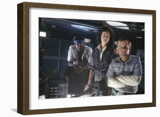 Alien, 1979 directed by Ridley Scott with Yaphet Kotto, Sigourney Weaver and Ian Holm (photo)-null-Framed Photo