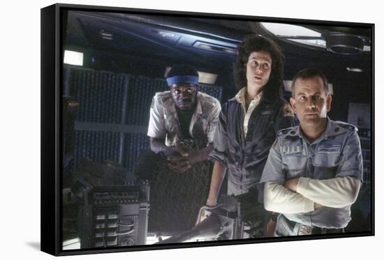 Alien, 1979 directed by Ridley Scott with Yaphet Kotto, Sigourney Weaver and Ian Holm (photo)-null-Framed Stretched Canvas