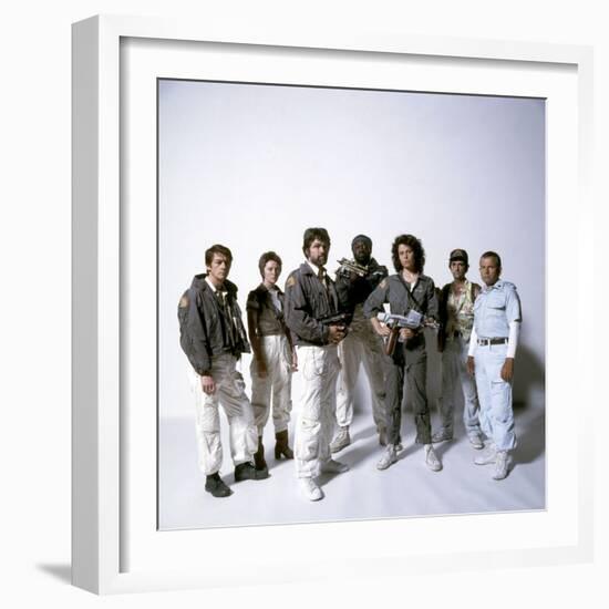 Alien, 1979 with John Hurt, Veronica Cartwright, Tom Skerritt, Yaphet Kotto, Sigourney Weaver-null-Framed Photo