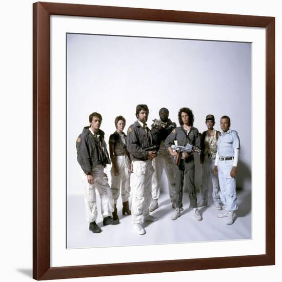 Alien, 1979 with John Hurt, Veronica Cartwright, Tom Skerritt, Yaphet Kotto, Sigourney Weaver-null-Framed Photo