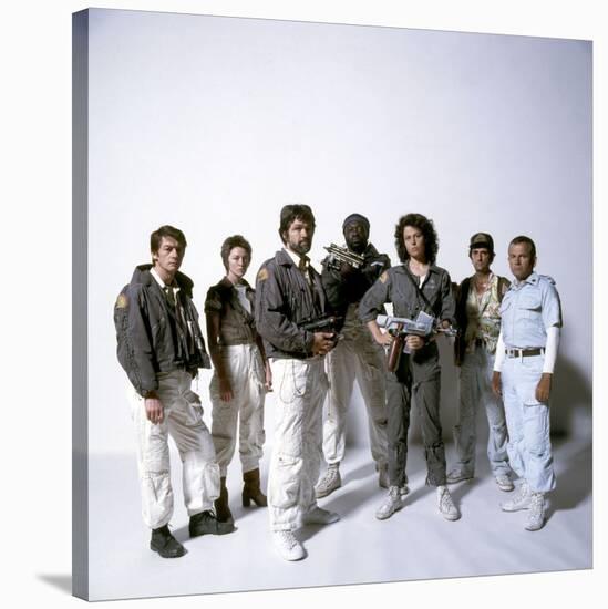 Alien, 1979 with John Hurt, Veronica Cartwright, Tom Skerritt, Yaphet Kotto, Sigourney Weaver-null-Stretched Canvas