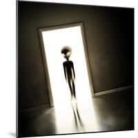 Alien at Door-_Lonely_-Mounted Art Print