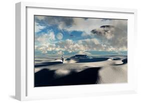 Alien Base with Ufos Located in the Antarctic-null-Framed Art Print