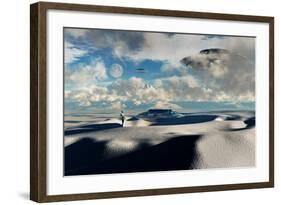 Alien Base with Ufos Located in the Antarctic-null-Framed Art Print