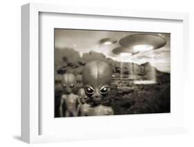 Alien Contact In the 1940s, Artwork-Detlev Van Ravenswaay-Framed Photographic Print