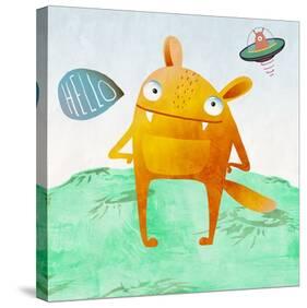 Alien Friend Number 4-Skip Teller-Stretched Canvas