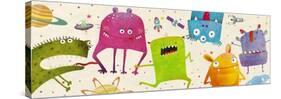 Alien Friends-Skip Teller-Stretched Canvas