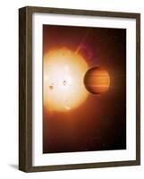 Alien Gas Giant Planet, Artwork-Detlev Van Ravenswaay-Framed Photographic Print