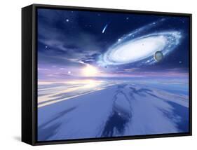 Alien Night Sky-Detlev Van Ravenswaay-Framed Stretched Canvas