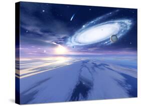 Alien Night Sky-Detlev Van Ravenswaay-Stretched Canvas