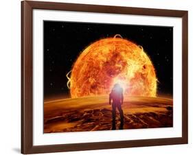 Alien Planet Fantasy Space Scene-Keith Tarrier-Framed Art Print