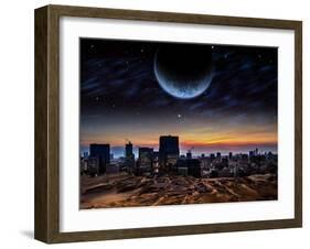 Alien Planet Fantasy Space Scene-Keith Tarrier-Framed Art Print