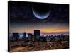 Alien Planet Fantasy Space Scene-Keith Tarrier-Stretched Canvas