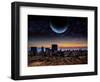 Alien Planet Fantasy Space Scene-Keith Tarrier-Framed Art Print