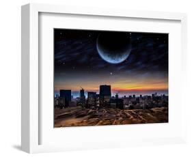 Alien Planet Fantasy Space Scene-Keith Tarrier-Framed Art Print