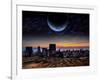 Alien Planet Fantasy Space Scene-Keith Tarrier-Framed Art Print