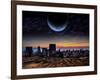 Alien Planet Fantasy Space Scene-Keith Tarrier-Framed Art Print