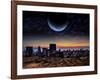 Alien Planet Fantasy Space Scene-Keith Tarrier-Framed Art Print