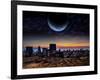 Alien Planet Fantasy Space Scene-Keith Tarrier-Framed Art Print