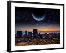 Alien Planet Fantasy Space Scene-Keith Tarrier-Framed Art Print