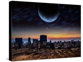 Alien Planet Fantasy Space Scene-Keith Tarrier-Stretched Canvas