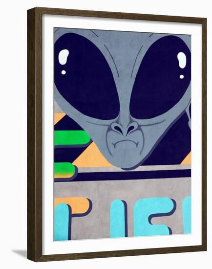 Alien Street Art, Roswell, New Mexico, USA-Walter Bibikow-Framed Premium Photographic Print
