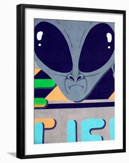 Alien Street Art, Roswell, New Mexico, USA-Walter Bibikow-Framed Premium Photographic Print